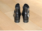 Bottines plates en cuir noir