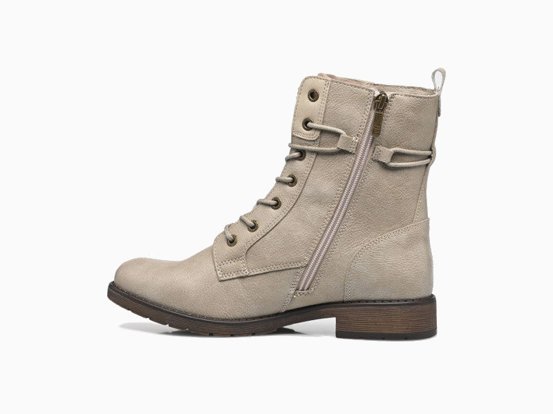 Bottines beige à petit talon Fugitive