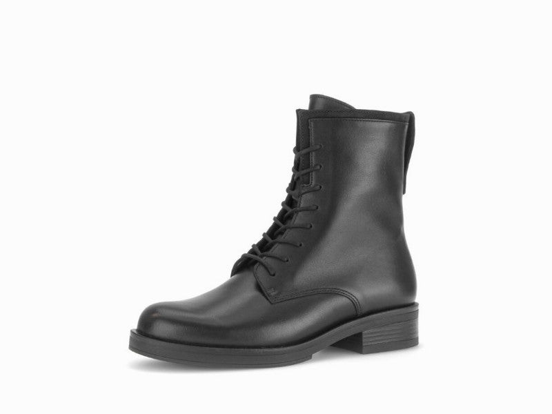 Bottines à lacet en cuir noir