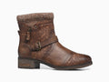 Bottines basses marron et petit talon Mustang