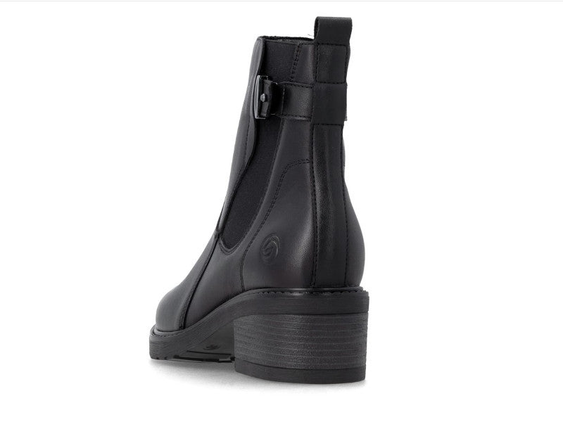 Bottines à talon Remonte en cuir noir