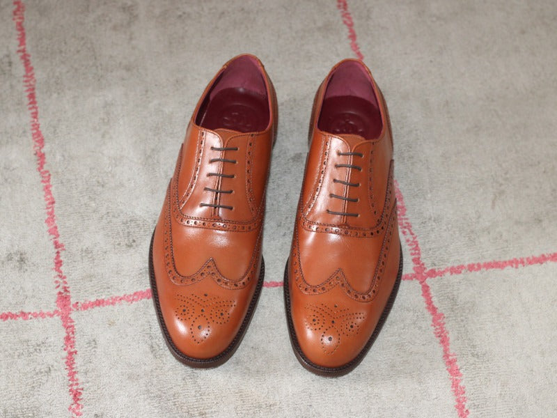 Chaussures richelieu Brett en cuir cognac 