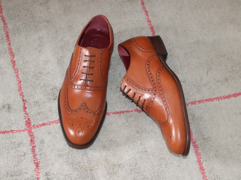 Chaussures richelieu Brett en cuir cognac 