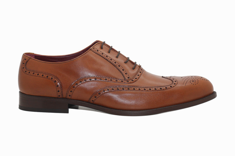 Chaussures richelieu Brett en cuir cognac 