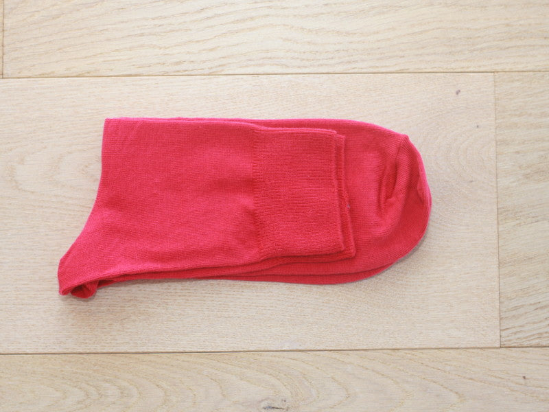 Chaussettes en coton rouge