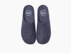Chaussons slippers en feutre bleu marine