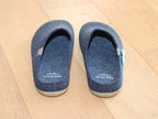 Chaussons slippers en feutre bleu marine
