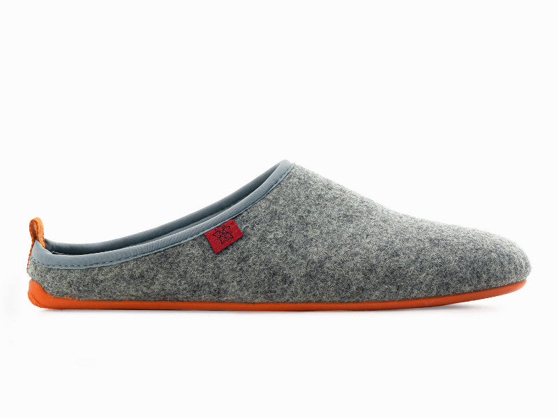 Chaussons slipper en feutre gris Mistigri