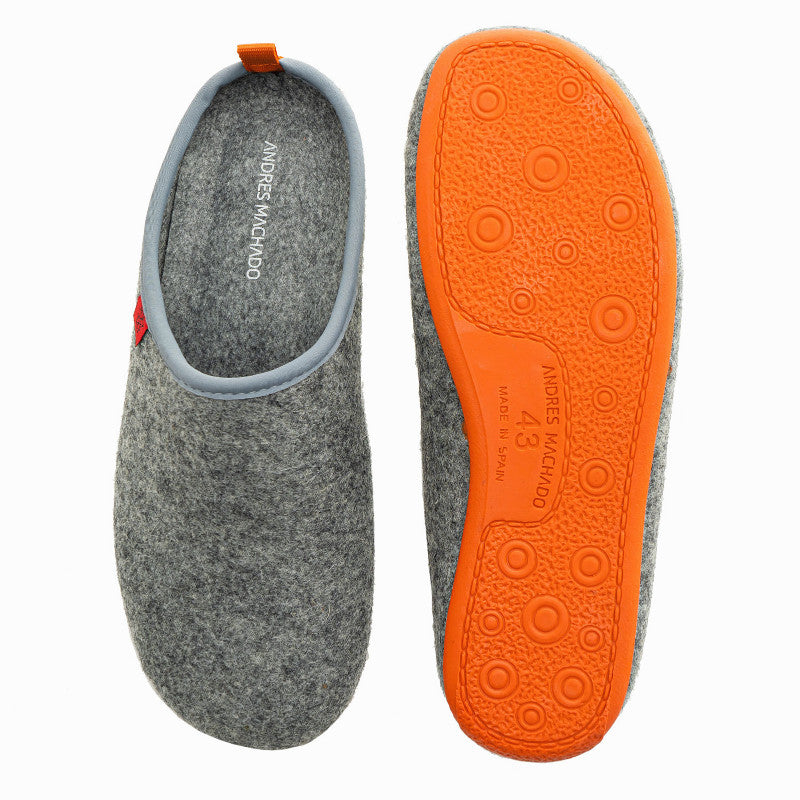 Chaussons slipper en feutre gris Mistigri