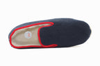 Charentaises bleu marine en laine Cocooning