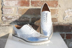 Derbies blanc et argent Marni