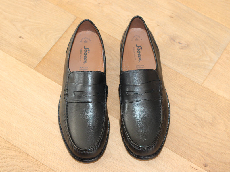 Mocassins classiques en cuir noir Sioux