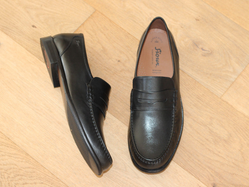 Mocassins classiques en cuir noir Sioux