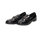 Mocassins vernis noir et bijou fantaisie