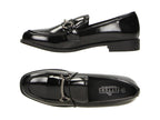 Mocassins vernis noir et bijou fantaisie