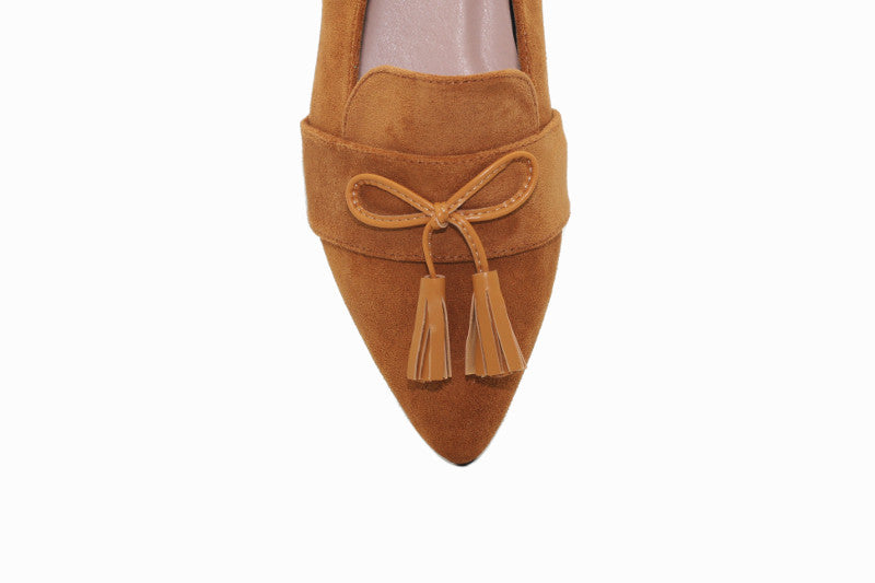 Mocassins en velours camel Sahara