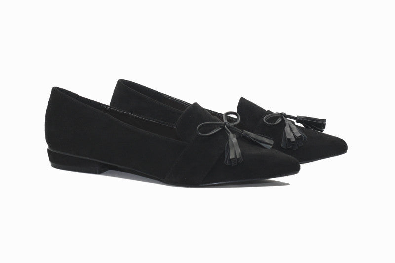 Mocassins en velours noir Macao