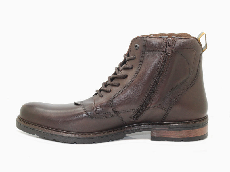 Boots Edolo en cuir marron foncé