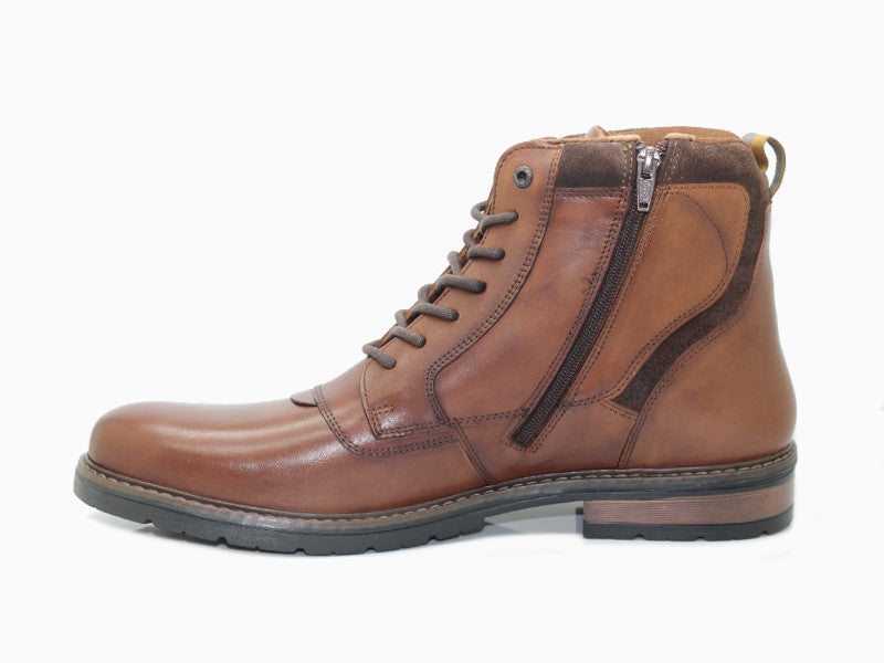 Boots Edolo en cuir cognac