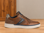 Baskets ville Redskins en cuir marron