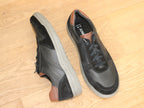 Sneakers Baxter en cuir noir et largeur confort
