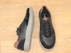Sneakers Baxter en cuir noir et largeur confort