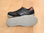 Sneakers Baxter en cuir noir et largeur confort