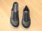 Sneakers Baxter en cuir noir et largeur confort