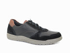Sneakers Baxter en cuir noir et largeur confort