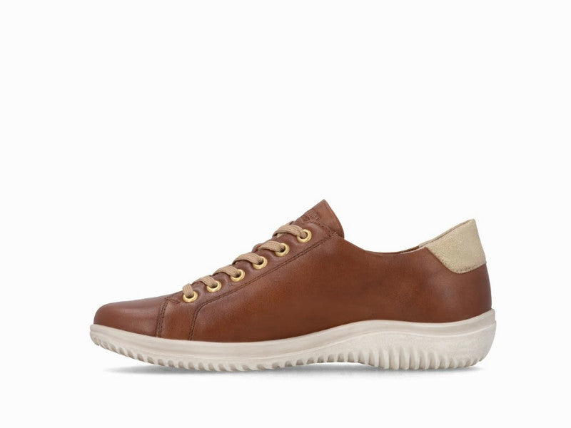 Sneakers confortables en cuir marron camel