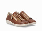 Sneakers confortables en cuir marron camel