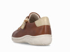 Sneakers confortables en cuir marron camel
