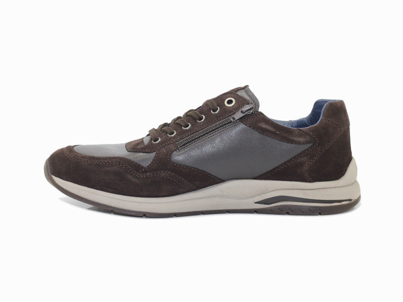 Sneakers en cuir marron chocolat Turibio
