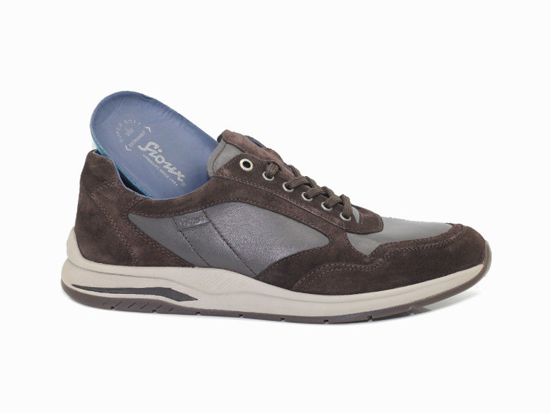 Sneakers en cuir marron chocolat Turibio