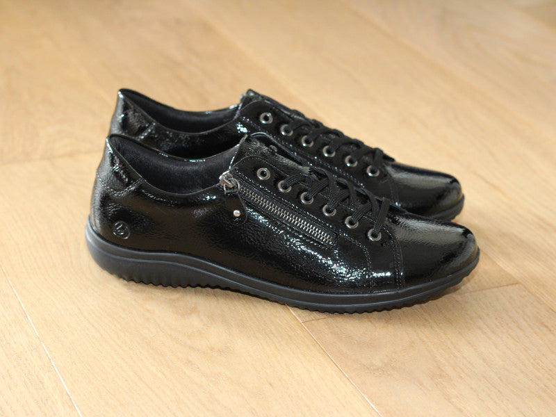 Sneakers vernis noir Reglisse