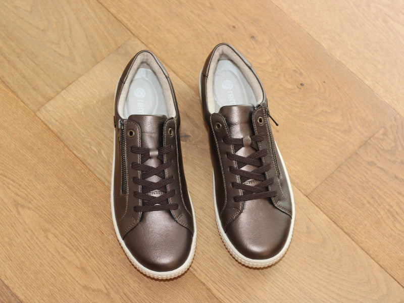 Tennis Remonte en cuir bronze