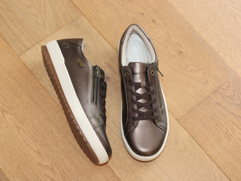 Tennis Remonte en cuir bronze