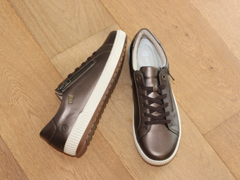 Tennis Remonte en cuir bronze