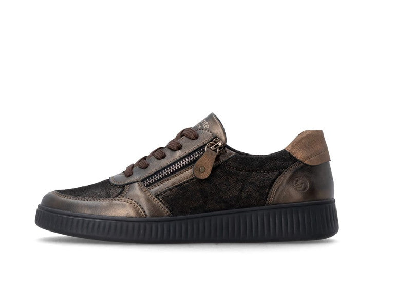 Tennis basses en stretch marron Antik
