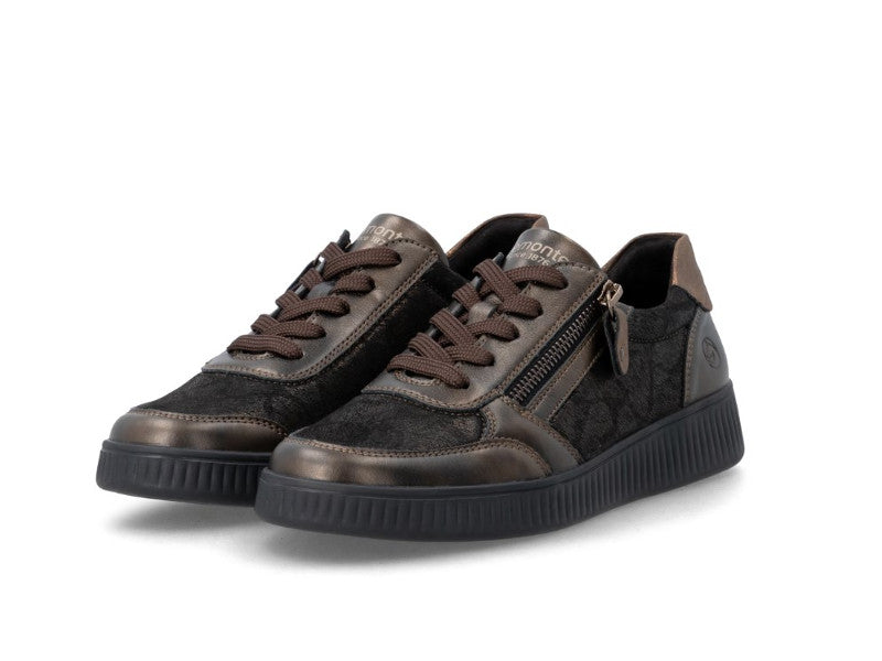 Tennis basses en stretch marron Antik