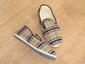 Charentaises traditionnelles écossais beige