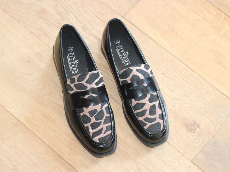 Mocassins noirs et imprimé Sauvage
