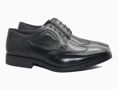 Chaussures derby en cuir noir Classic