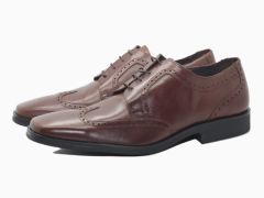 Chaussures derby en cuir marron Warren