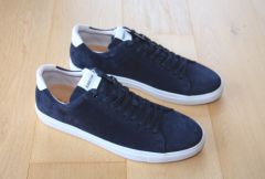 Baskets en cuir bleu marine