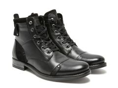 Boots en cuir noir Yani