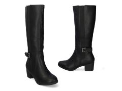 Bottes à talon en soft noir Figaro