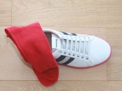 Chaussettes en coton rouge