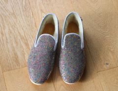 Charentaises en laine Paillettes