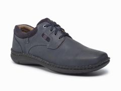Chaussures confort en cuir bleu Anvers